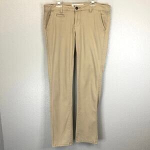 Aeropostale Juniors Teen Size 9/10 Reg Straight Leg Khaki Brown Tan Pants Casual
